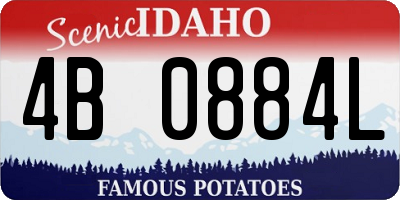 ID license plate 4B0884L