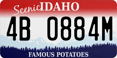 ID license plate 4B0884M