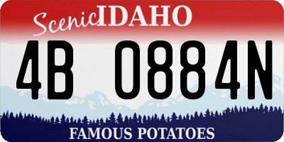 ID license plate 4B0884N