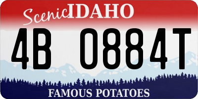 ID license plate 4B0884T