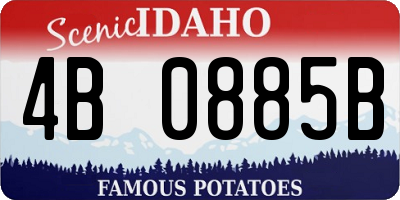 ID license plate 4B0885B