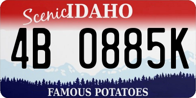 ID license plate 4B0885K