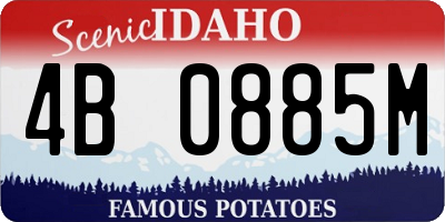 ID license plate 4B0885M