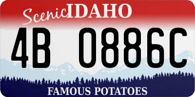 ID license plate 4B0886C