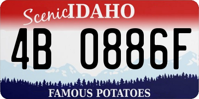 ID license plate 4B0886F