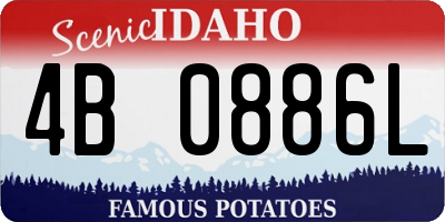 ID license plate 4B0886L