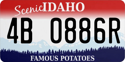 ID license plate 4B0886R