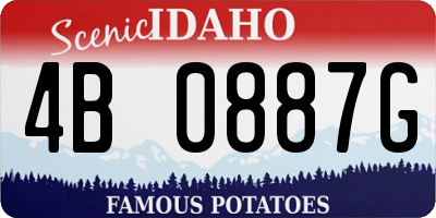 ID license plate 4B0887G