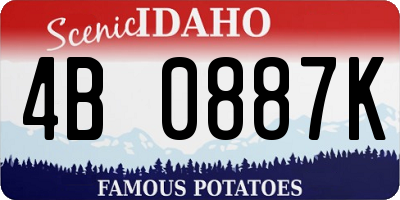 ID license plate 4B0887K