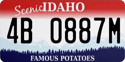 ID license plate 4B0887M