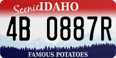 ID license plate 4B0887R