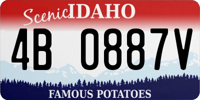 ID license plate 4B0887V