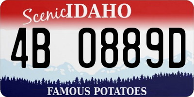 ID license plate 4B0889D