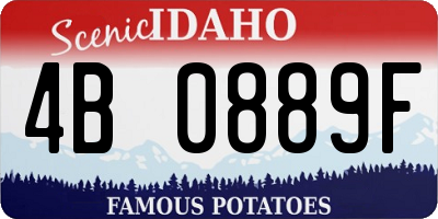 ID license plate 4B0889F