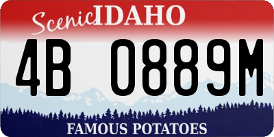ID license plate 4B0889M