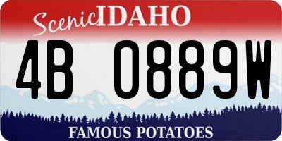 ID license plate 4B0889W