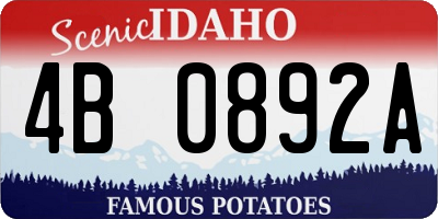 ID license plate 4B0892A