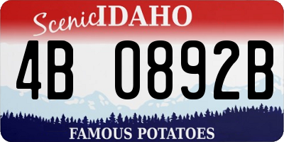 ID license plate 4B0892B