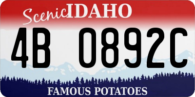 ID license plate 4B0892C