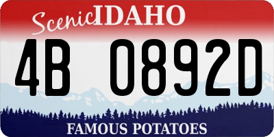 ID license plate 4B0892D