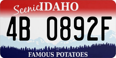 ID license plate 4B0892F