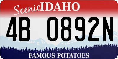 ID license plate 4B0892N