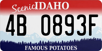 ID license plate 4B0893F