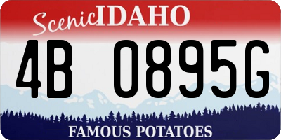 ID license plate 4B0895G