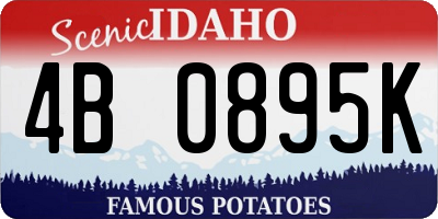 ID license plate 4B0895K