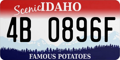 ID license plate 4B0896F