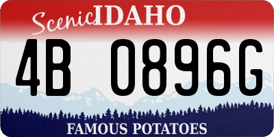 ID license plate 4B0896G