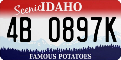 ID license plate 4B0897K