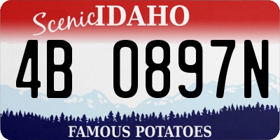 ID license plate 4B0897N