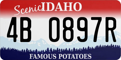 ID license plate 4B0897R