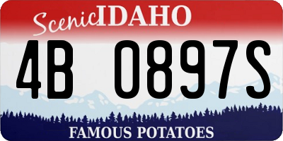 ID license plate 4B0897S
