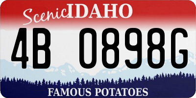 ID license plate 4B0898G