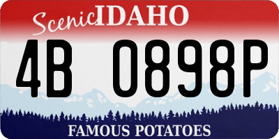 ID license plate 4B0898P