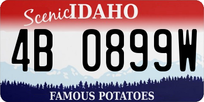 ID license plate 4B0899W