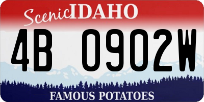 ID license plate 4B0902W