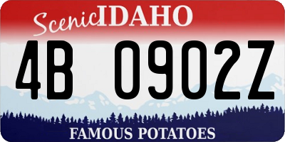 ID license plate 4B0902Z