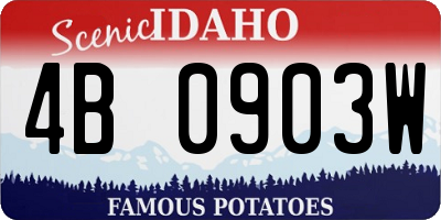 ID license plate 4B0903W