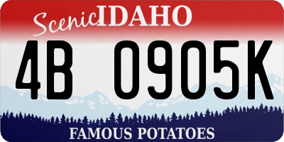ID license plate 4B0905K