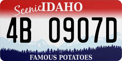 ID license plate 4B0907D