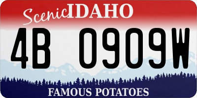 ID license plate 4B0909W