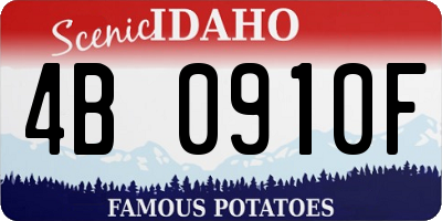 ID license plate 4B0910F