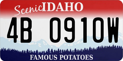 ID license plate 4B0910W
