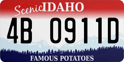 ID license plate 4B0911D