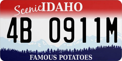 ID license plate 4B0911M
