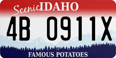 ID license plate 4B0911X