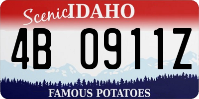 ID license plate 4B0911Z
